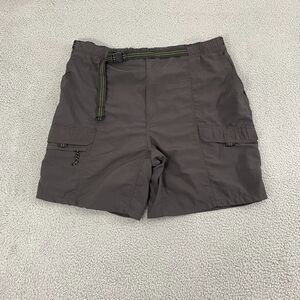 Basic Editions Shorts Men 2XL Gray Belted Nylon Outdoor Utility Fishing Cargo